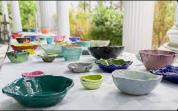 Ceramic bowl making at the Wynne home