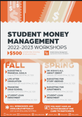 Student Money Management office offering $ for attending training