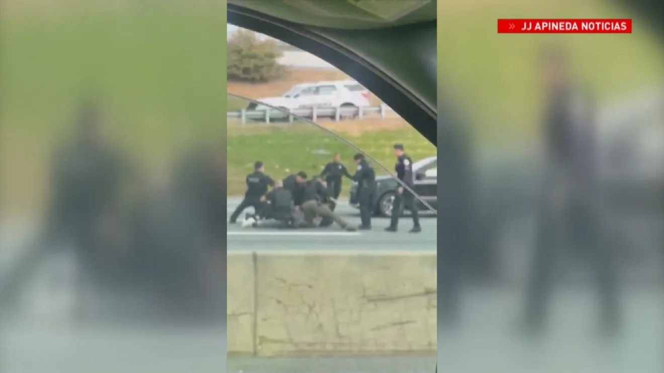 Police arrest a driver on Interstate 95 after a crash and pursuit in Providence