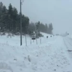 Snow-covered mountain terrain near Lake Tahoe after a deadly avalanche