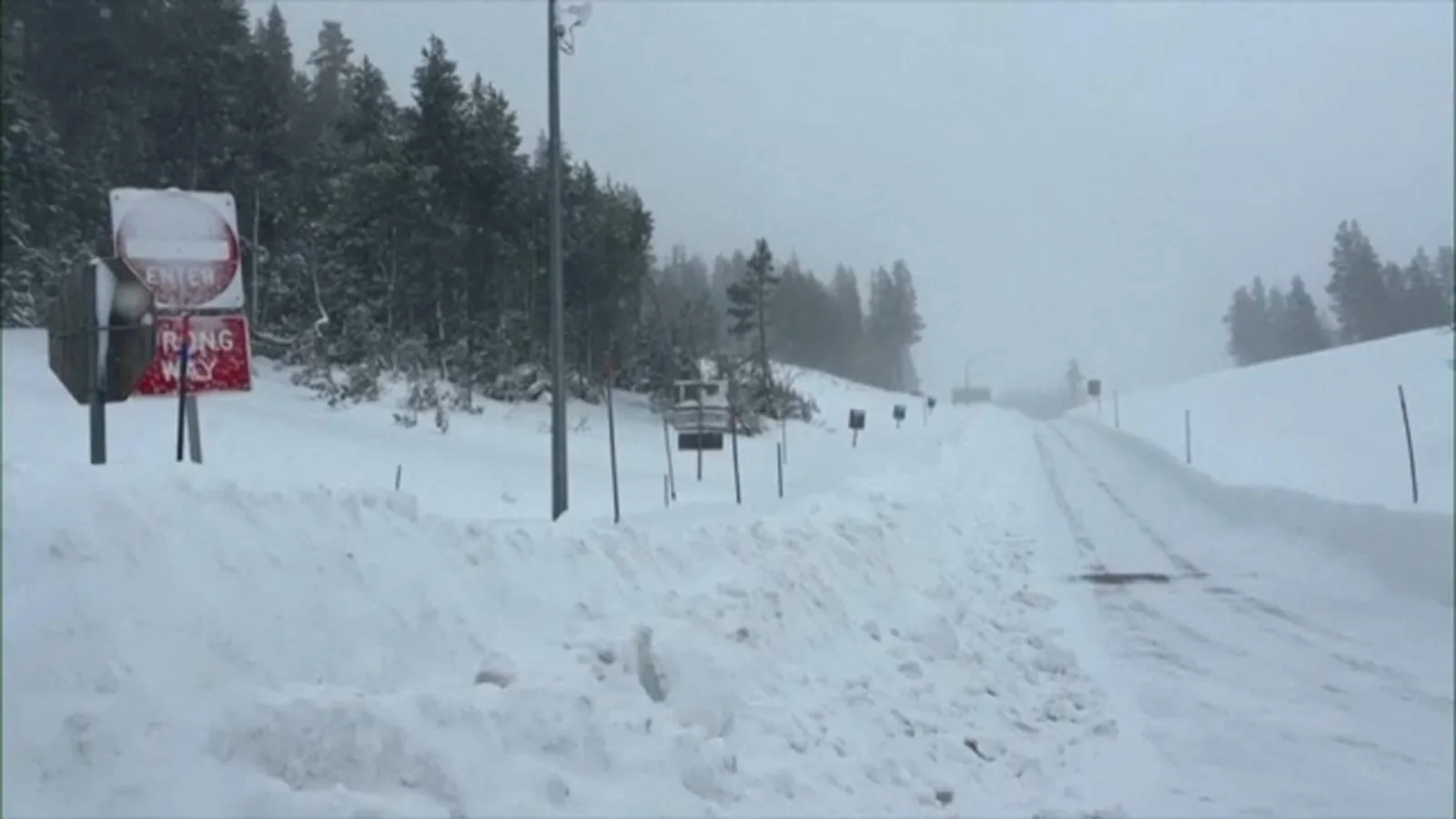 Snow-covered mountain terrain near Lake Tahoe after a deadly avalanche