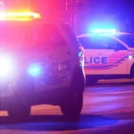Police tape at a Southeast Washington street where an infant death investigation took place