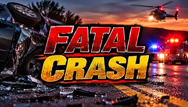 Emergency responders at the scene of a fatal three-vehicle crash on Highway 5 near Lebanon, Missouri