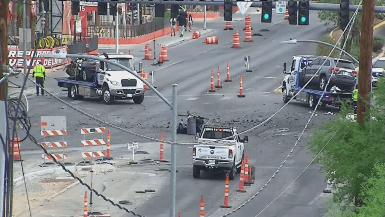 Police investigate a deadly head-on crash near Las Vegas Boulevard and Carey Avenue in North Las Vegas